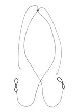 Load image into Gallery viewer, Sex and Mischief Ex's Andamp; Oh's Body Jewelry with Nipple Ties - Black
