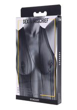 Load image into Gallery viewer, Sex and Mischief Ex's Andamp; Oh's Body Jewelry with Nipple Ties - Black
