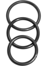 Load image into Gallery viewer, Sex and Mischief F Nitrile Cock Ring - Black - 3 Pack
