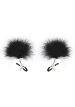 Load image into Gallery viewer, Sex and Mischief Feathered Nipple Clamps - Black
