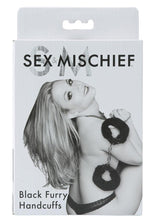 Load image into Gallery viewer, Sex and Mischief Furry Handcuffs - Black
