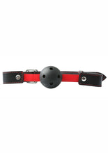 Load image into Gallery viewer, Sex and Mischief Hush Ball Gag Adjustable Strap - Black/Red
