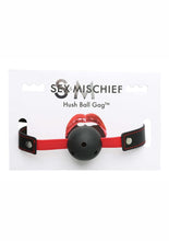 Load image into Gallery viewer, Sex and Mischief Hush Ball Gag Adjustable Strap - Black/Red
