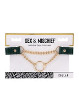 Load image into Gallery viewer, Sex and Mischief Indica Day Collar - Gold/Green
