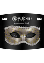 Load image into Gallery viewer, Sex and Mischief Masquerade Mask - Gray
