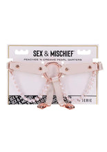 Load image into Gallery viewer, Sex and Mischief Peaches N Creame Garters - Rose Gold
