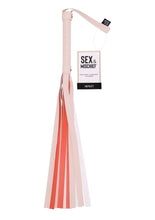 Load image into Gallery viewer, Sex and Mischief Peaches N Creame Stripe Flogger - Ivory/Orange
