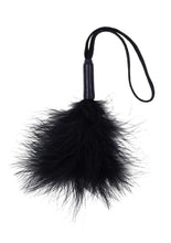 Load image into Gallery viewer, Sex and Mischief Peaches N Creame Wrist Feather Tickler - Black
