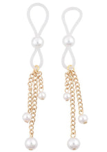 Load image into Gallery viewer, Sex and Mischief Pearl Nipple Ties - Gold/White

