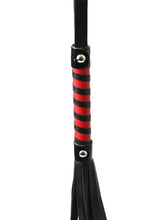 Load image into Gallery viewer, Sex and Mischief Red and Black Stripe Flogger
