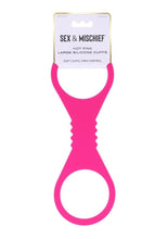 Load image into Gallery viewer, Sex and Mischief Silicone Cuffs - Hot Pink/Pink - Large
