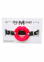Load image into Gallery viewer, Sex and Mischief Silicone Lips Open Mouth Gag - Red
