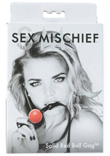 Load image into Gallery viewer, Sex and Mischief Solid Ball Gag - Black/Red

