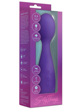 Load image into Gallery viewer, Sexy Things Velvet High Rechargeable Silicone Vibrating Wand - Purple
