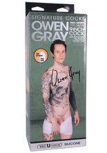 Load image into Gallery viewer, Signature Cocks Silicone Owen Gray Dildo with Removable Suction Cup - Vanilla - 8in
