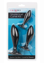 Load image into Gallery viewer, Silicone Anal Curve Kit - Black - 3 Piece

