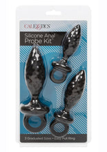 Load image into Gallery viewer, Silicone Anal Probe Kit - Black - Set Of 3
