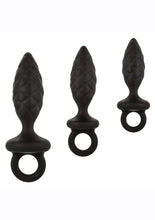 Load image into Gallery viewer, Silicone Anal Probe Kit - Black - Set Of 3

