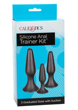 Load image into Gallery viewer, Silicone Anal Trainer Kit Black 3 Sizes - Black
