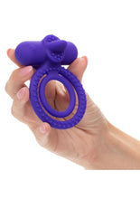 Load image into Gallery viewer, Silicone Rechargeable Dual Climaxer Cock Ring
