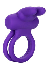 Load image into Gallery viewer, Silicone Rechargeable Dual Rockin Rabbit Multi Speed Cockring Waterproof - Purple
