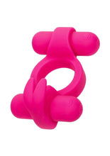 Load image into Gallery viewer, Silicone Rechargeable Rockin' Rabbit Cock Ring - Pink
