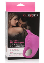 Load image into Gallery viewer, Silicone Rechargeable Teasing Enhancer Cockring Waterproof - Pink
