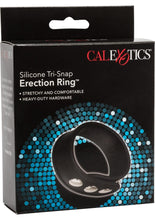 Load image into Gallery viewer, Silicone Tri-Snap Erection Cock Ring - Black
