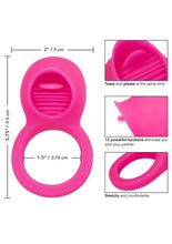 Load image into Gallery viewer, Silicone Vibrating Teasing Tongue Enhancer Cock Ring
