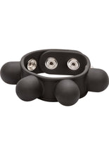 Load image into Gallery viewer, Silicone Weighted Ball Stretcher Cock Ring - Black
