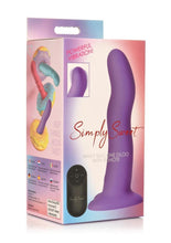Load image into Gallery viewer, Simply Sweet 21x Vibrating Wavy Rechargeable Silicone Dildo with Remote - Purple
