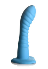 Load image into Gallery viewer, Simply Sweet Ribbed Silicone Dildo - Blue
