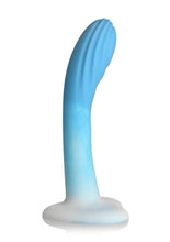 Load image into Gallery viewer, Simply Sweet Rippled Silicone Dildo - Blue/White
