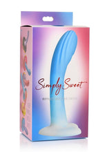 Load image into Gallery viewer, Simply Sweet Rippled Silicone Dildo - Blue/White
