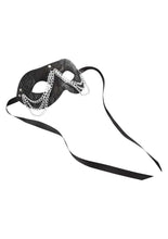 Load image into Gallery viewer, Sincerely Chained Lace Mask - Black/Metal
