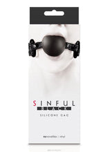 Load image into Gallery viewer, Sinful Silicone Ball Gag - Black
