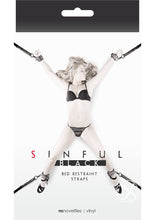 Load image into Gallery viewer, Sinful Vinyl Bed Restraint Straps Kit - Black
