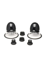 Load image into Gallery viewer, Size Matters 10x Rotating Rechargeable Silicone Nipple Suckers with 4 Attachments - Black/Clear
