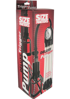 Size Matters Deluxe Trigger Penis Pump - Clear