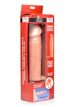 Load image into Gallery viewer, Size Matters Penis Extender Sleeve Silicone - Flesh/Vanilla - 2in
