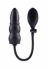 Load image into Gallery viewer, Size Up Ripple Inflatable Silicone Butt Plug - Black - 5.5in
