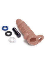 Load image into Gallery viewer, Size Up Silicone Vibrating Realistic Penis Extender with Ball Loop
