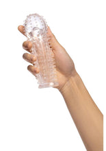 Load image into Gallery viewer, Size Up Texured Clear View Penis Extender with Ball Loop
