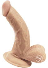 Load image into Gallery viewer, Skinsations Curve Ball Realistic Dildo with Suction Cup Waterproof - Flesh/Vanilla - 7in
