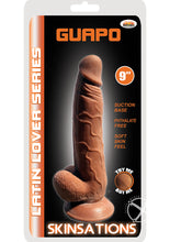 Load image into Gallery viewer, Skinsations Guapo Dildo - Brown - 9in
