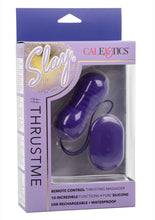 Load image into Gallery viewer, Slay #Thrustme Silicone Rechargeable Thrusting Rotating Vibrator with Remote - Purple
