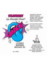 Load image into Gallery viewer, Smack Lickable Massage Oil 2oz - Strawberry
