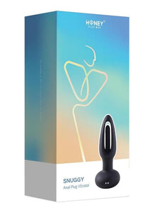 Snuggy Tapping Rechargeable Silicone Prostate Massager Butt Plug Anal Vibrator - Black