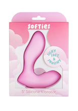 Load image into Gallery viewer, Softies Dual Silicone Rechargeable Vibrator - Pink - 5in
