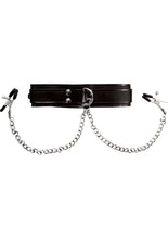 Load image into Gallery viewer, Sportsheets Collar with Nipple Clamps - Black/Silver
